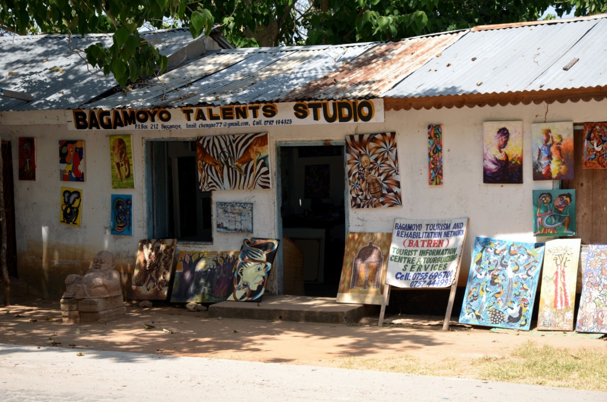 small cultural shop in bagamoyo